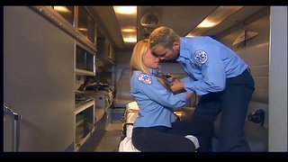 Busty blonde fucked kwi-mnyama thigh phezulu stockings